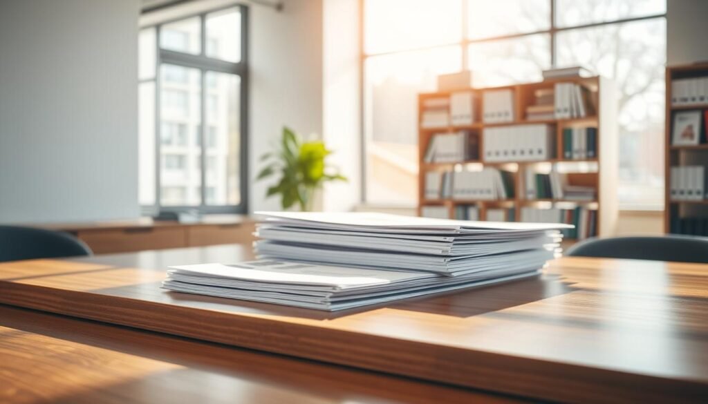 A serene office setting, with a polished wooden desk and a modern, minimalist aesthetic. On the desk, a stack of neatly organized documents and folders, representing the various regulations and standards that govern the operation of electric vehicles. Sunlight streams in through large windows, casting a warm, inviting glow over the scene. In the background, a bookshelf filled with reference materials and industry publications, conveying the importance of staying informed and up-to-date on the evolving landscape of electric vehicle technology and its associated policies. The overall atmosphere is one of professionalism, attention to detail, and a commitment to responsible, compliant practices.
