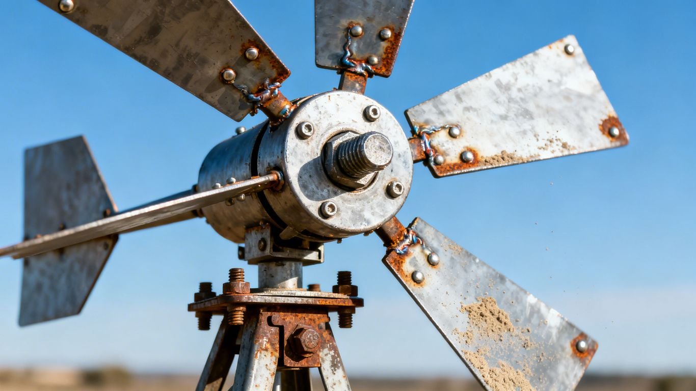 Éolienne faite maison assemblée