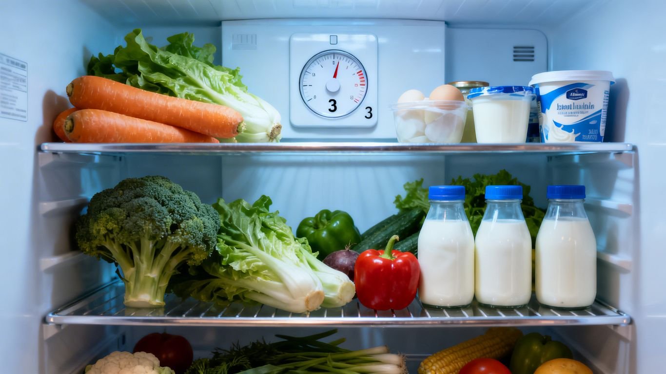 Réglage du thermostat du réfrigérateur sur 3.