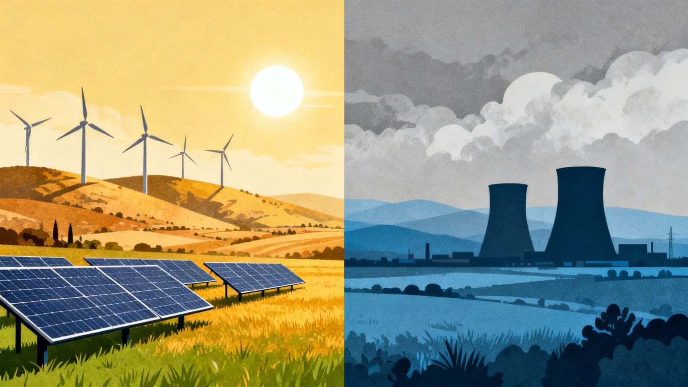 Électricité Espagne France ENR comparaison visuelle