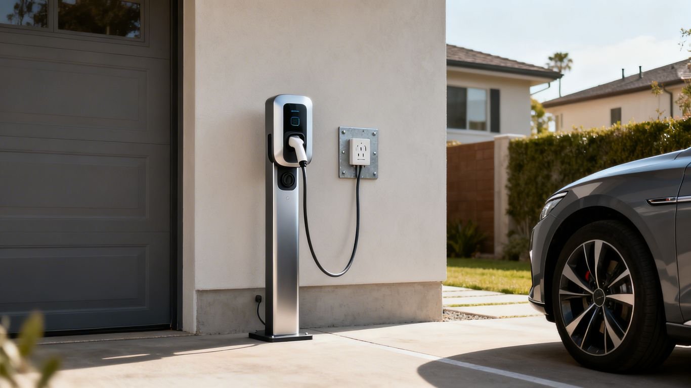 Borne de recharge électrique comparée à une prise renforcée.