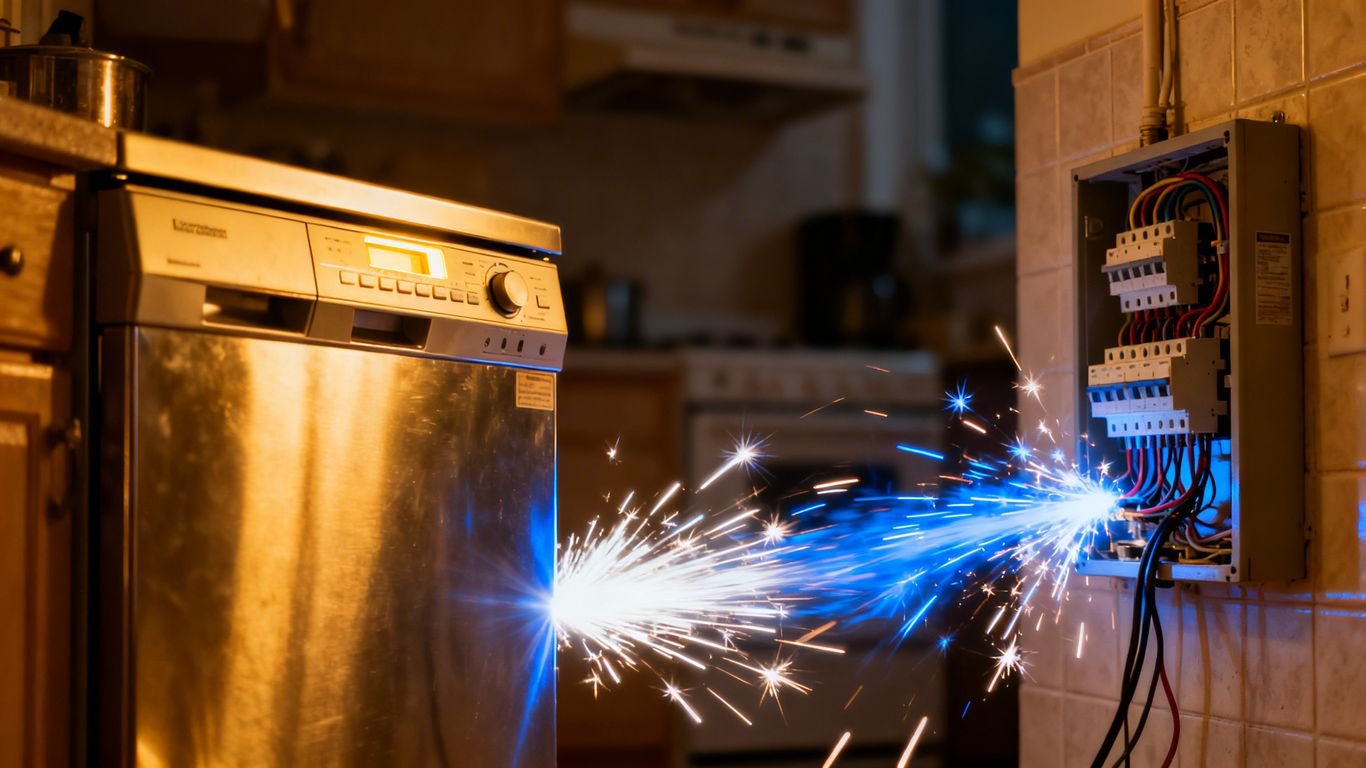 Lave-vaisselle qui fait disjoncter le compteur électrique.