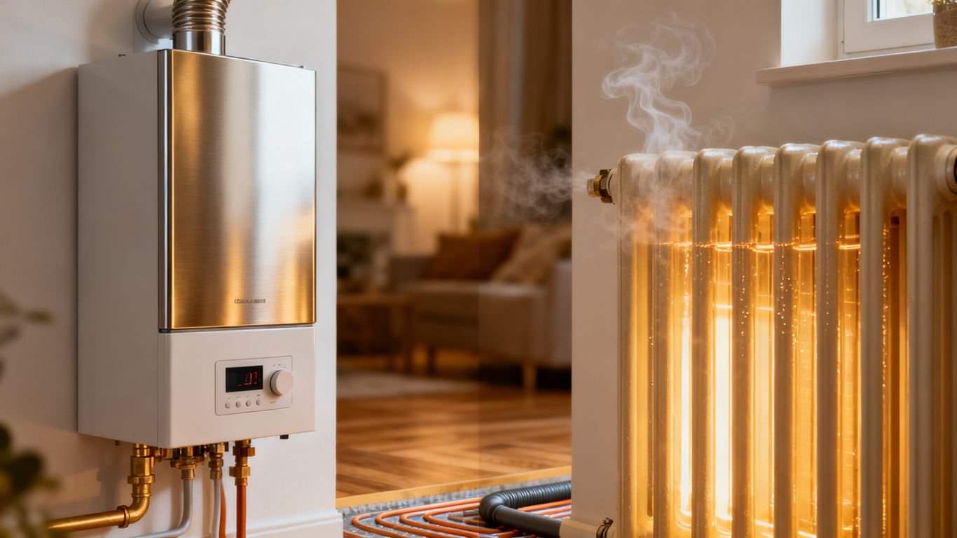 Chaudière gaz, radiateur, plancher chauffant : comparaison visuelle.